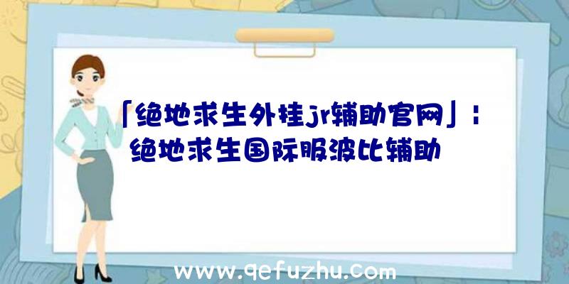 「绝地求生外挂jr辅助官网」|绝地求生国际服波比辅助